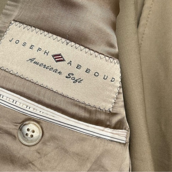 Joseph Abbound Men’s Tan Blazer Suit 44R with 32W pants - Picture 6 of 15